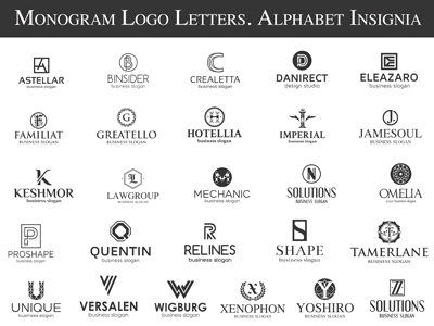 alphabet monogram logos
