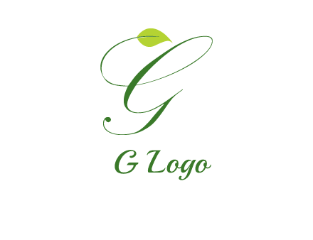 leaf incorporated with letter g initial