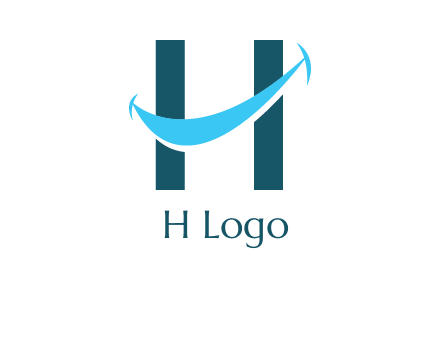 letter h with smile logo