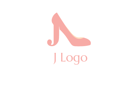 shoe combined with letter j logo