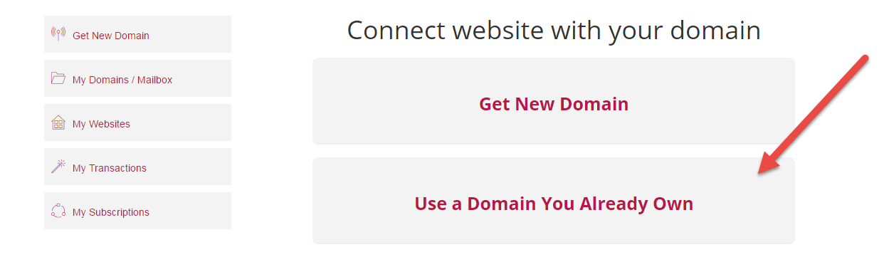 How can I point a domain I already own to my website on DesignMantic?