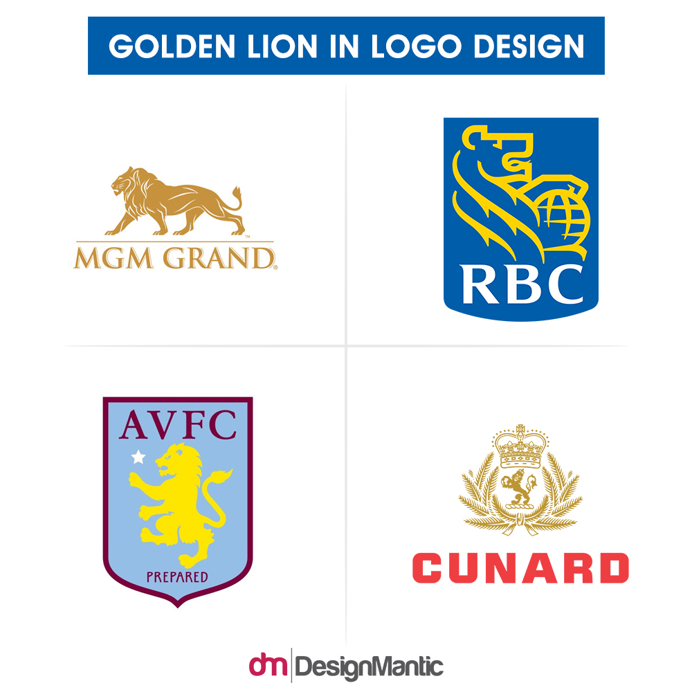 Leone d'oro nel logo design
