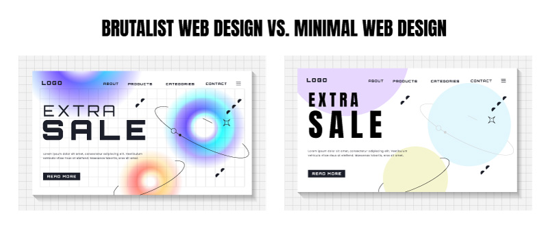 Brutalist Web Design vs. Minimal Web Design