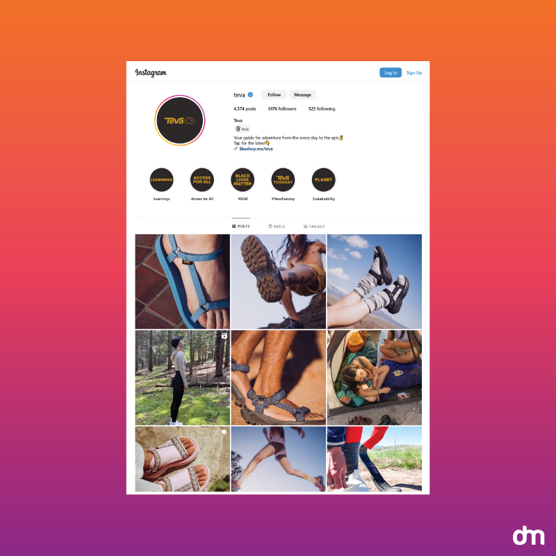 Teva - Instagram Branding