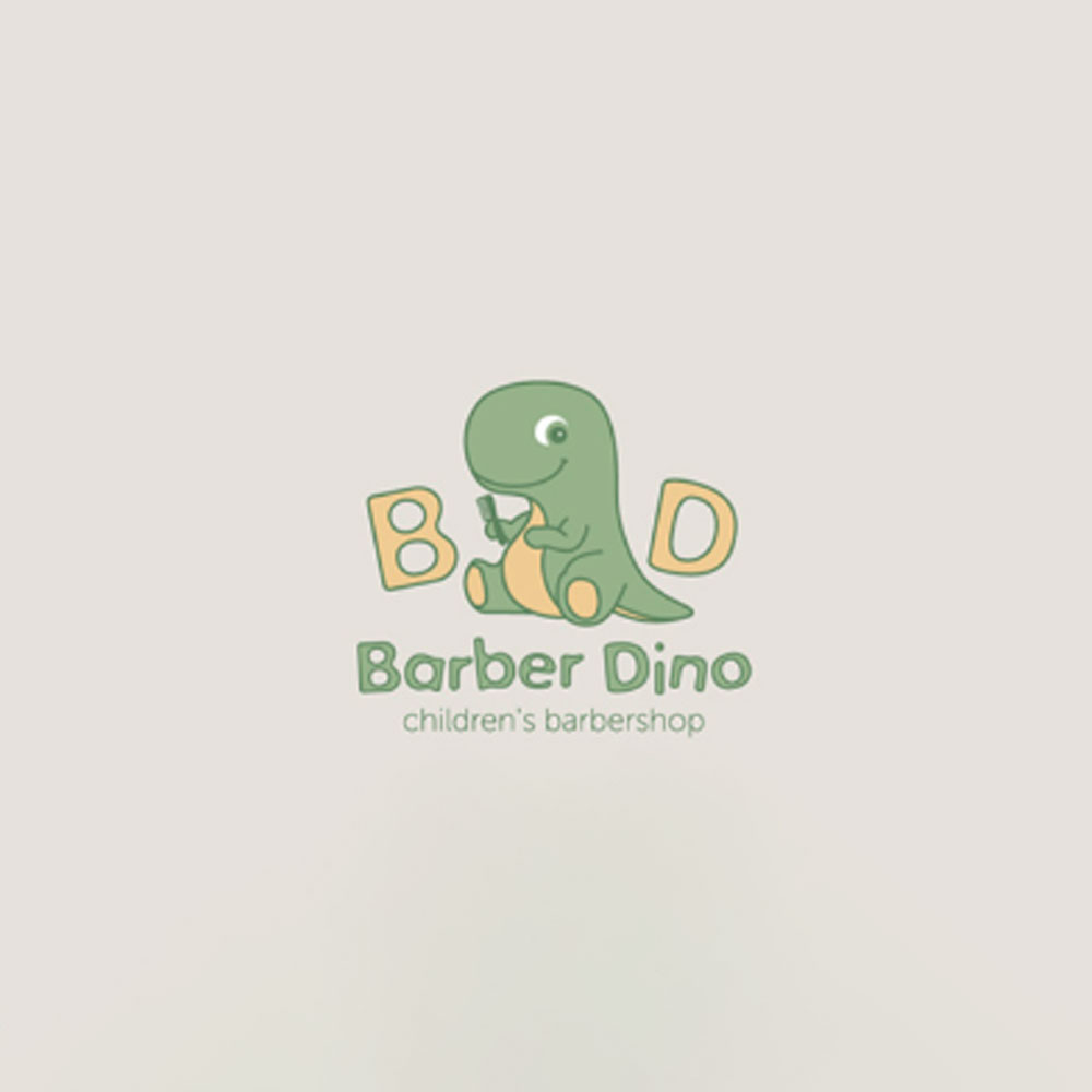 dino logo with a comb