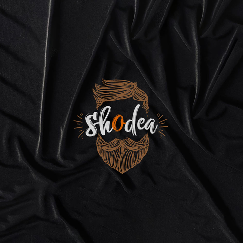 Shodea Barber logo featuring a facial hair silhouette