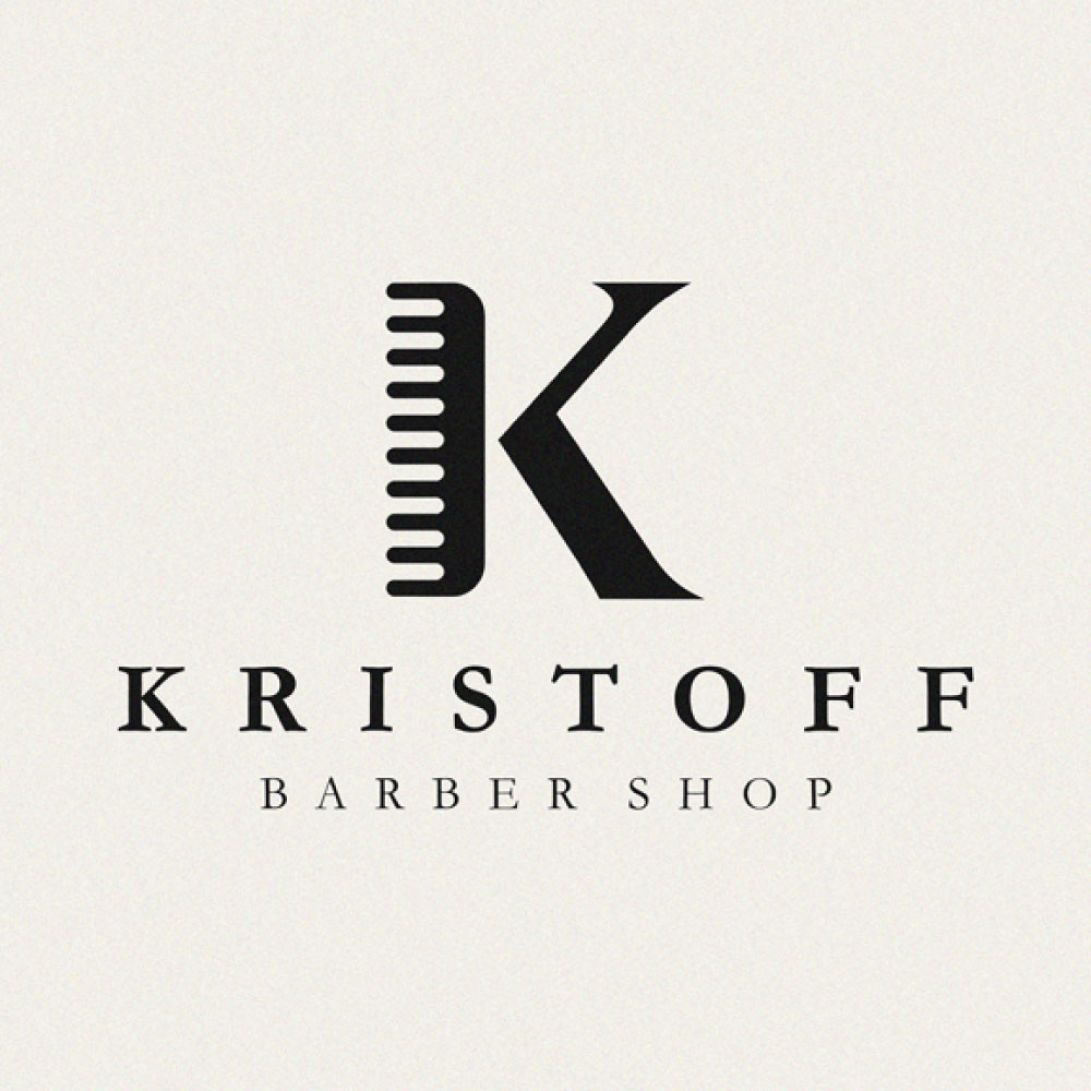 Creative comb logo with 'K' woven into the design