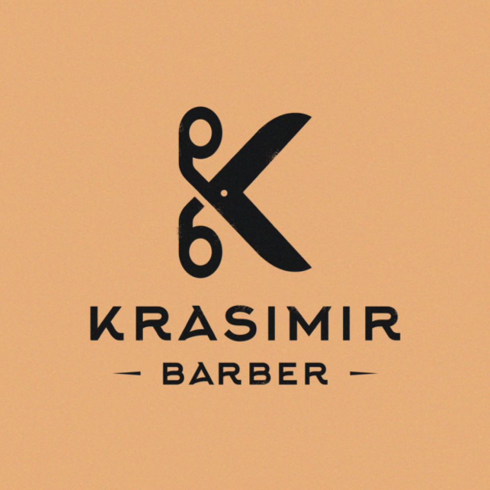 Hair scissors logo design