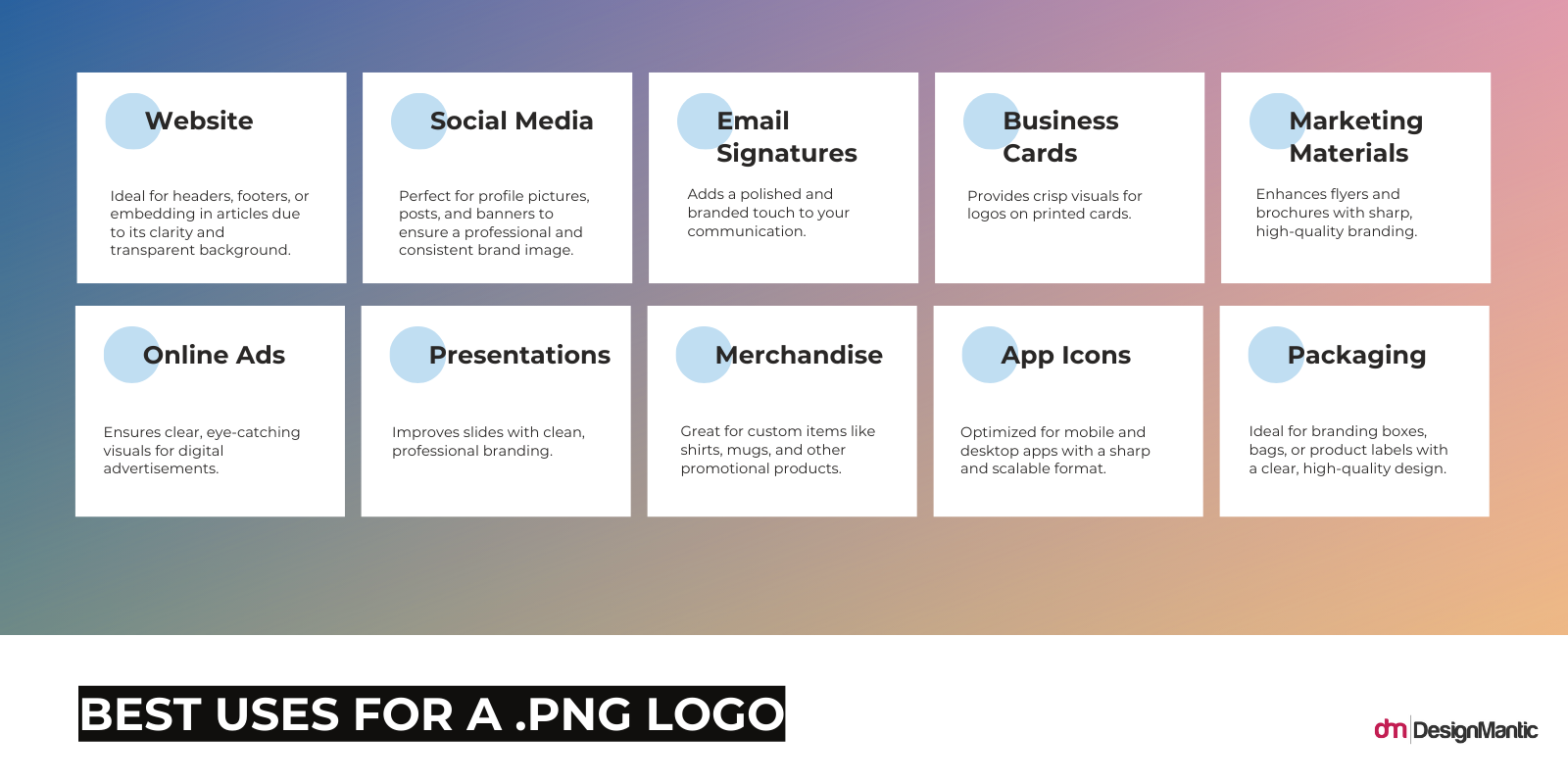 Where to use your .PNG logo?