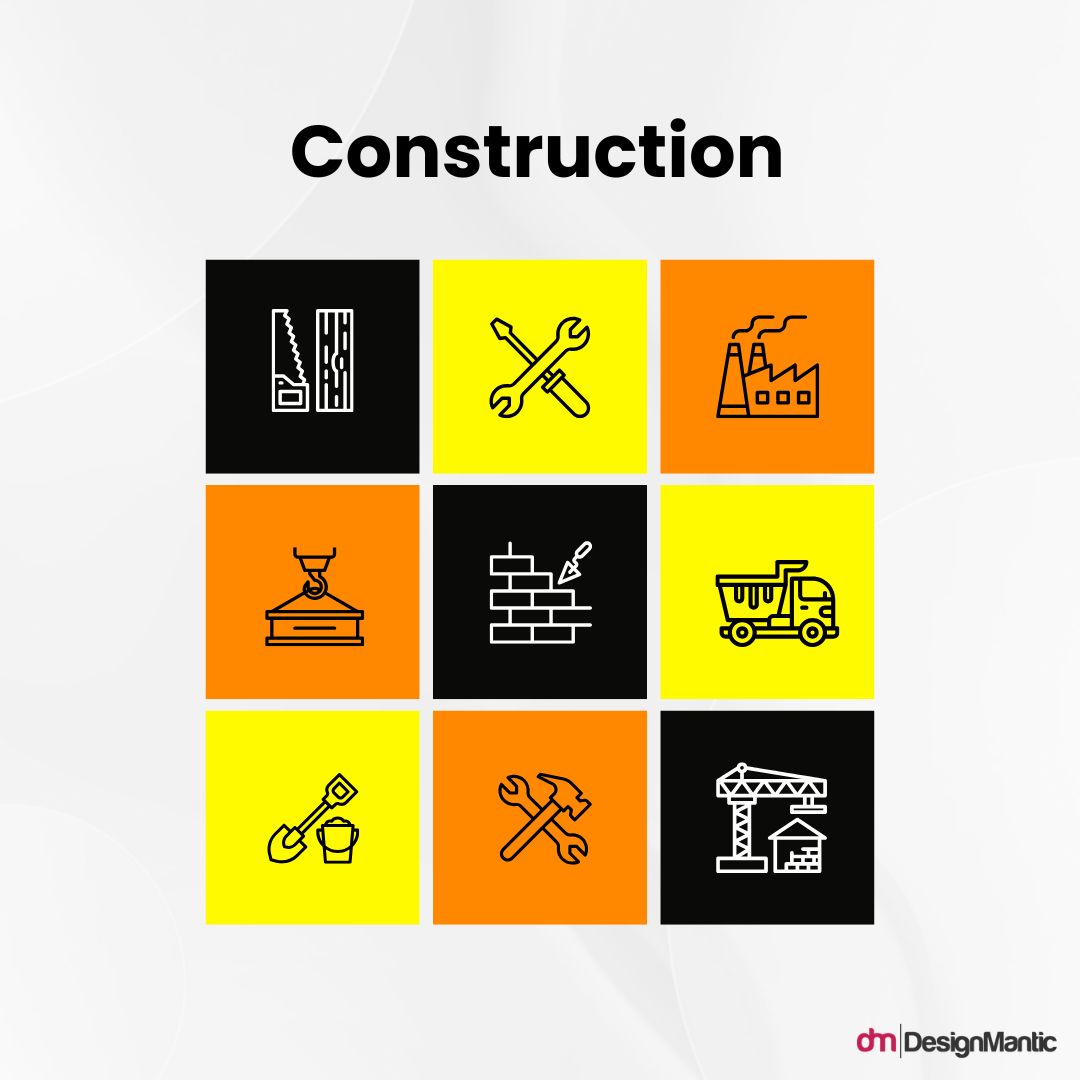 Neon Color Palette for Construction