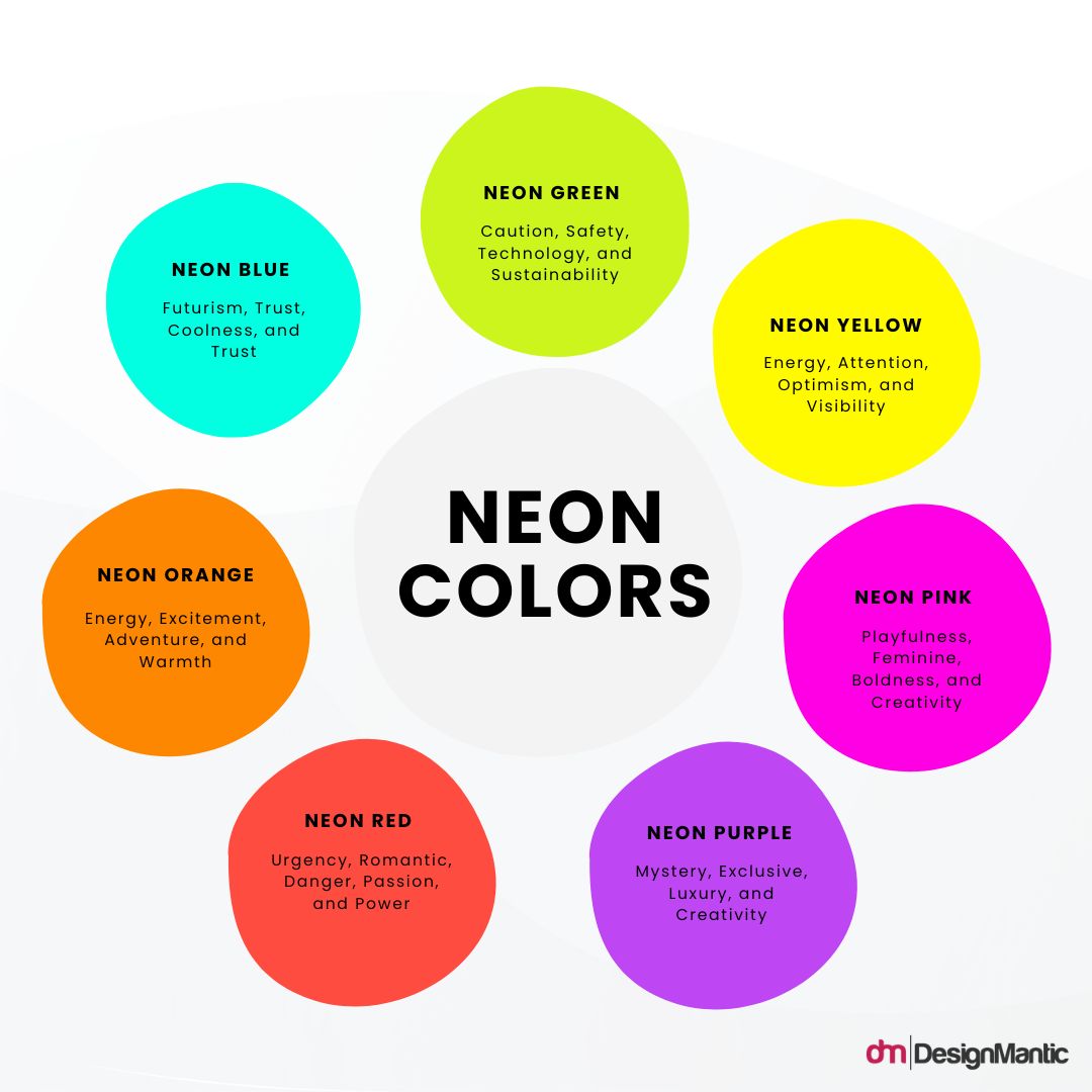 Text: Neon colors