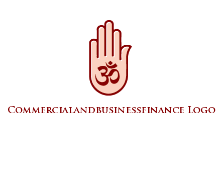 om symbol in hand logo