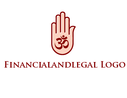 om symbol in hand logo