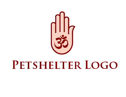 om symbol in hand logo