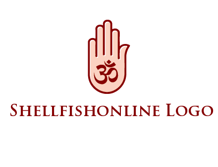 om symbol in hand logo