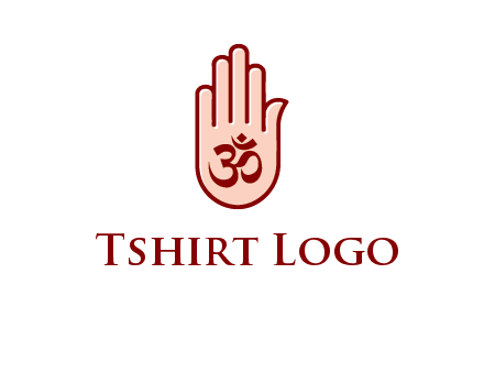 om symbol in hand logo