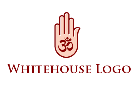 om symbol in hand logo