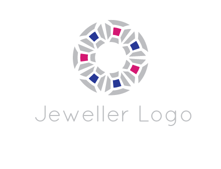 doughnut logo made of gemstones