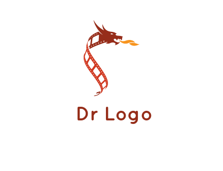 dragon in film strip logo