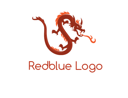 dragon breathing fire logo