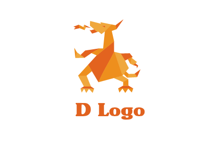 origami dragon logo