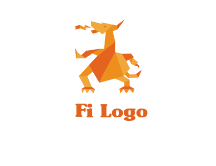 origami dragon logo