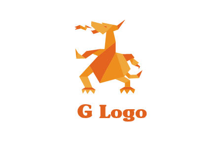 origami dragon logo