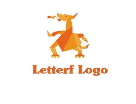 origami dragon logo