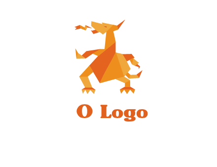 origami dragon logo