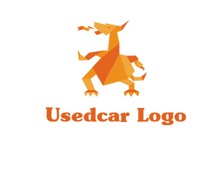 origami dragon logo