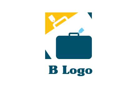 briefcase with tag logo