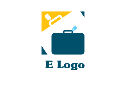 briefcase with tag logo