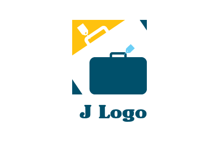 briefcase with tag logo