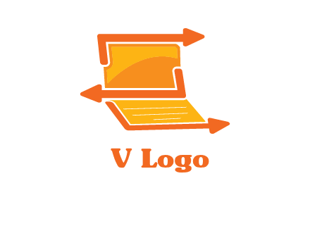 direction in laptop logo