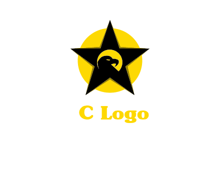 eagle and star in circle logo