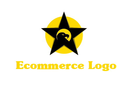 eagle and star in circle logo