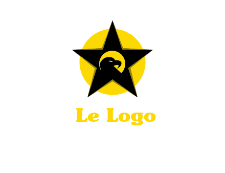 eagle and star in circle logo