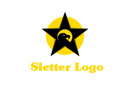 eagle and star in circle logo