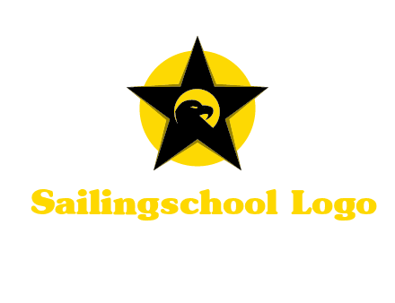 eagle and star in circle logo