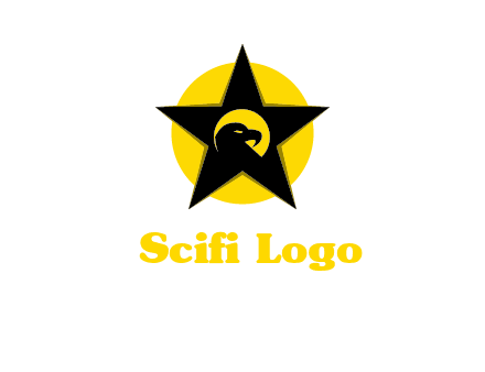 eagle and star in circle logo