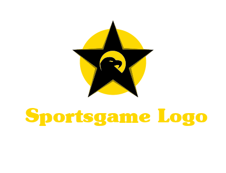 eagle and star in circle logo