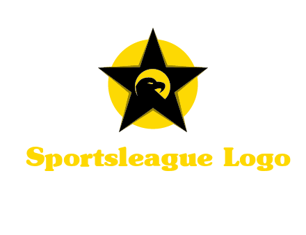 eagle and star in circle logo