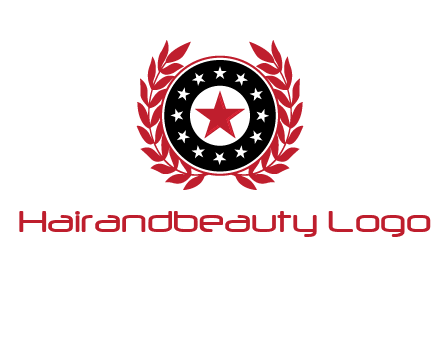 stars, leaves and circle security logo