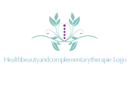 leaves and vines with puple gems logo