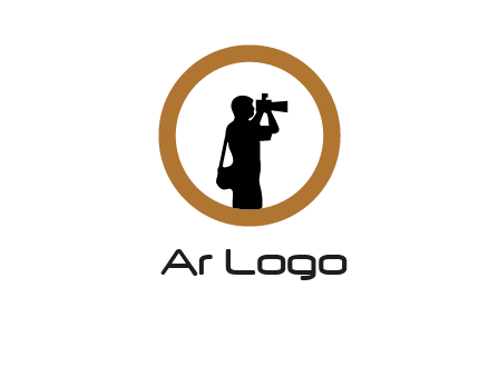 photographer in circle logo