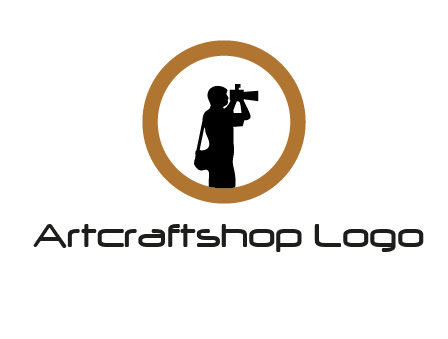 photographer in circle logo