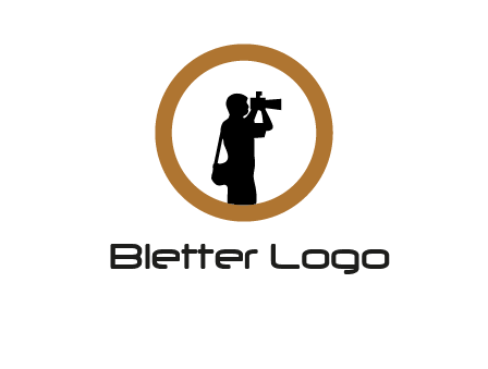 photographer in circle logo