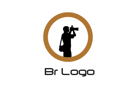 photographer in circle logo