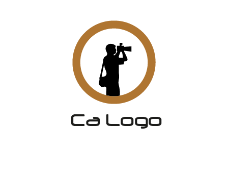 photographer in circle logo