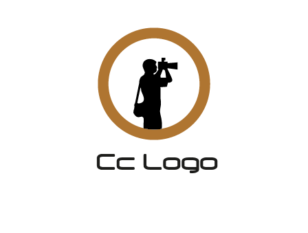 photographer in circle logo